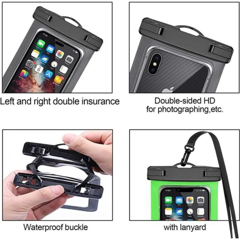 6 Pack Universal Waterproof Phone Pouch, Large Phone Waterproof Case Dry Bag